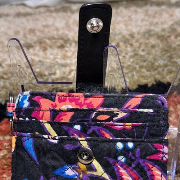 Vera Bradley Foxwood Pattern 2019 Snap Card Wallet Keyring Woodland Critters GUC - Picture 12 of 15